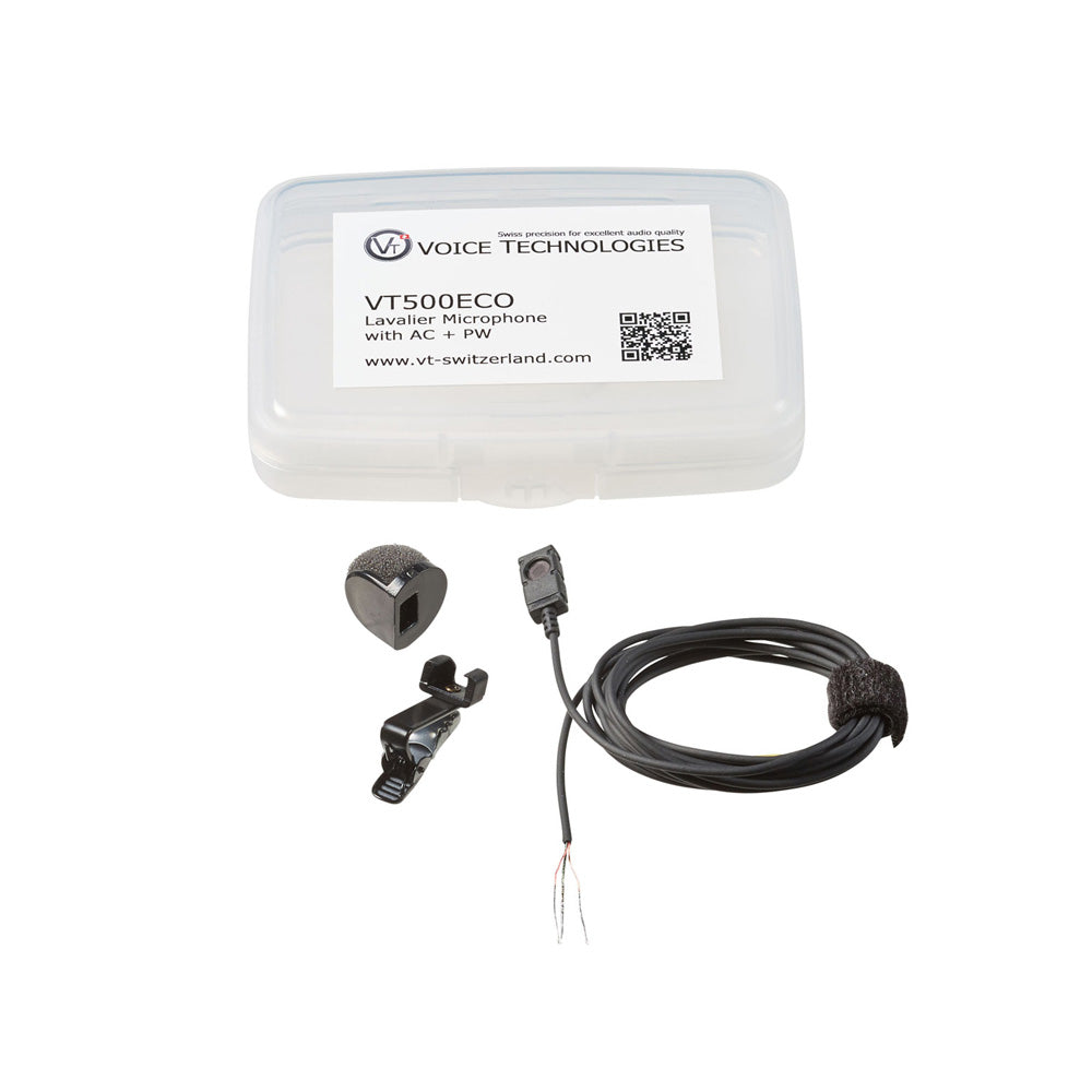 Voice Technologies VT500ECO - Omnidirectional Lavalier Microphone (Black / Sony 3.5mm)