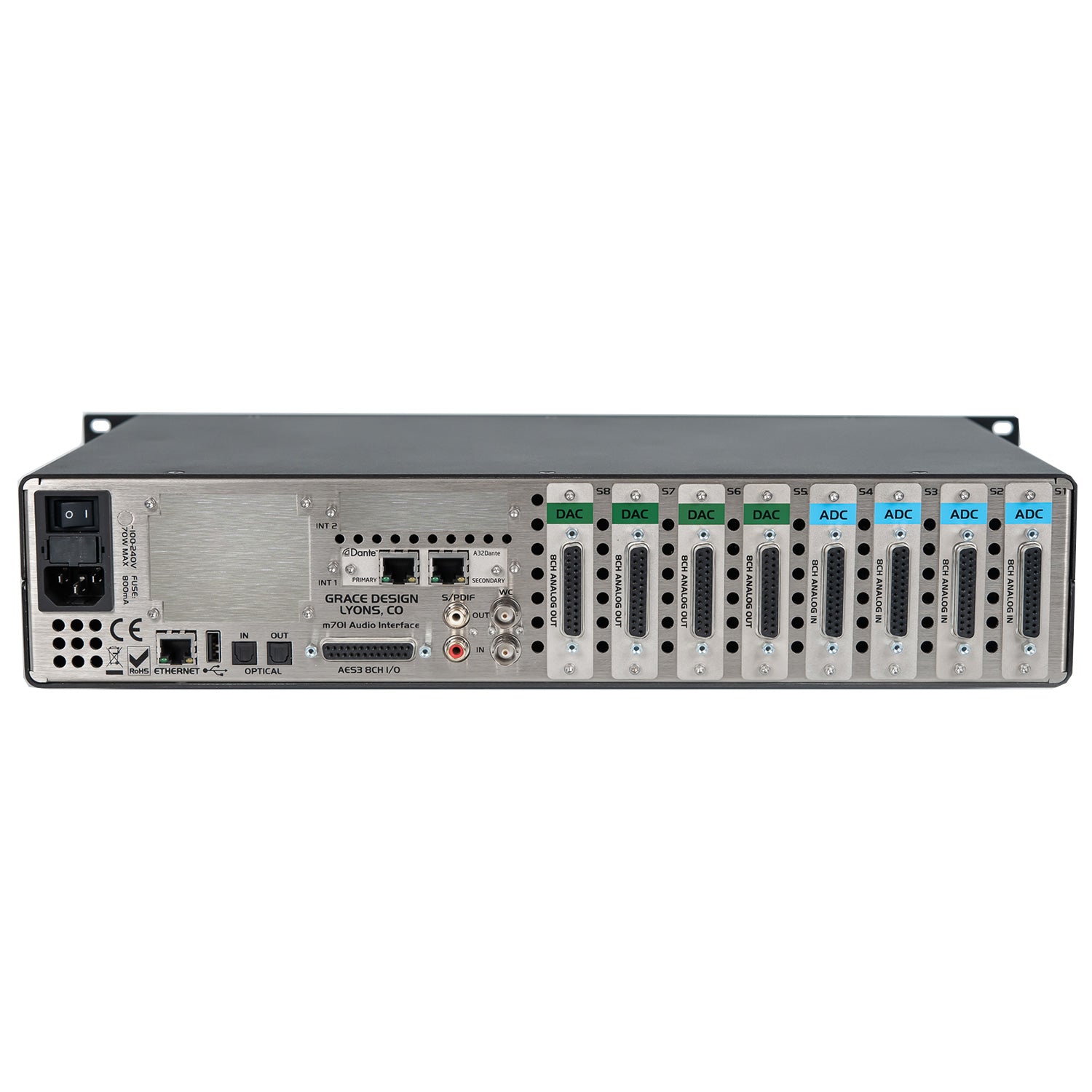 Grace Design m701 - Multi-Format Audio Interface and AD/DA Converter (32x32 Analog / Dante)