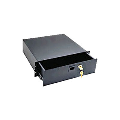 Middle Atlantic D3LK - Three Space Rack Drawer with Lock - Black
