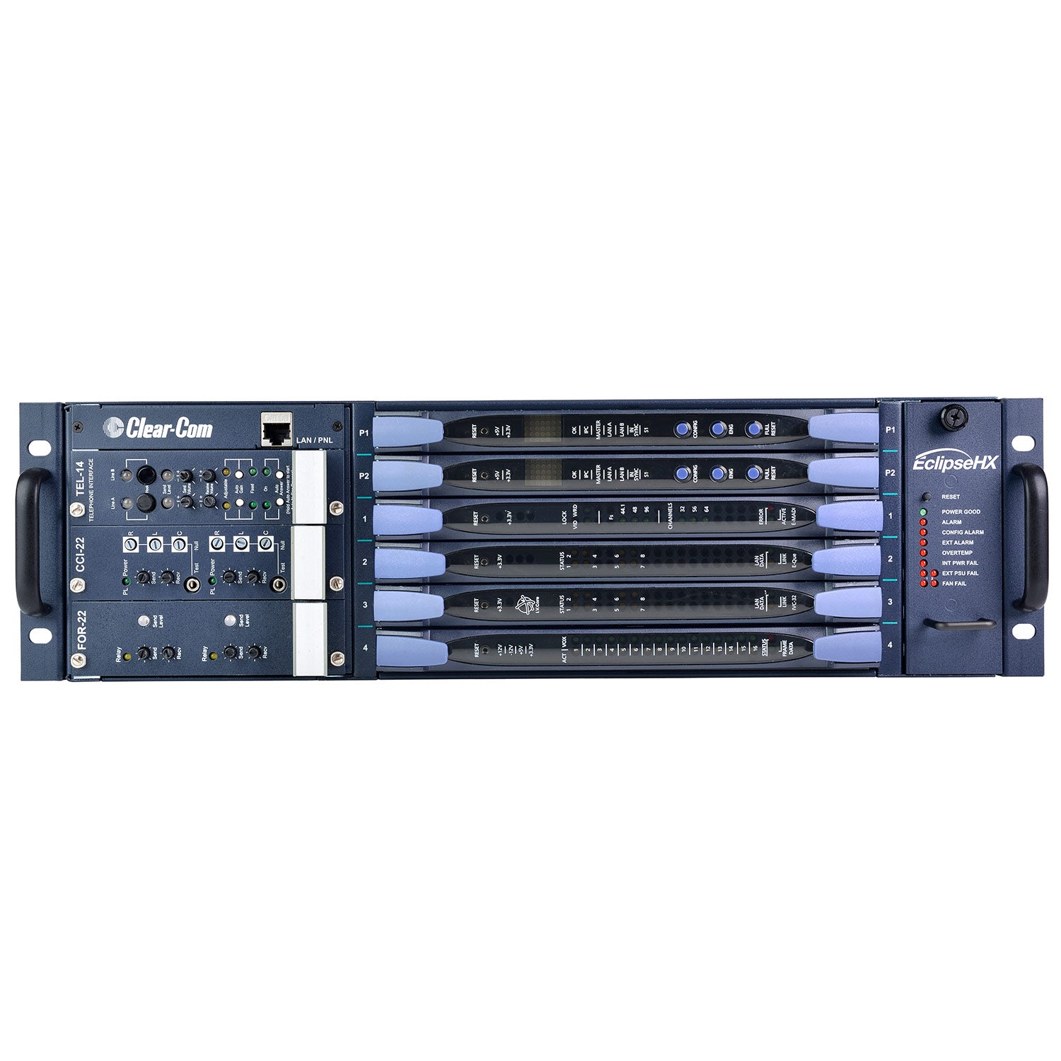 Clear-Com ECLIPSE-HX-DELTA-16P - Eclipse HX Delta Modular Intercom Frame (16 Analog Ports / 2 CPU)