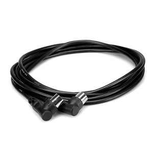 Hosa MID-310RR Right-angle MIDI Cable, Right-angle 5-pin DIN to Same, 10 feet