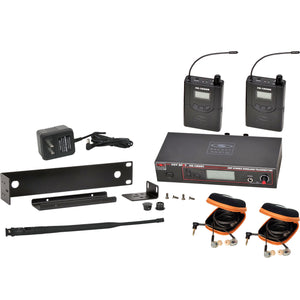 Galaxy Audio AS-1210-2 - AnySpot AS-1200 Wireless In-Ear Monitor System Twin Pack with EB10 Earbuds (D Band / 584 - 607 MHz)