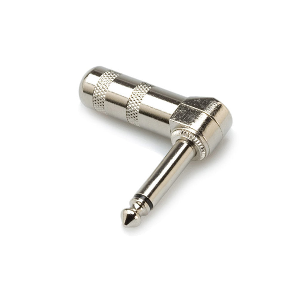 Hosa PRG-370 1/4" TS Right-Angle Phone Plug - Nickel
