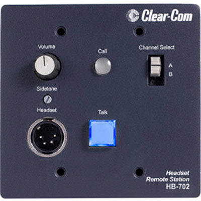 Clear-Com HB-702 Encore 2-Channel Flush-Mount Headset Station