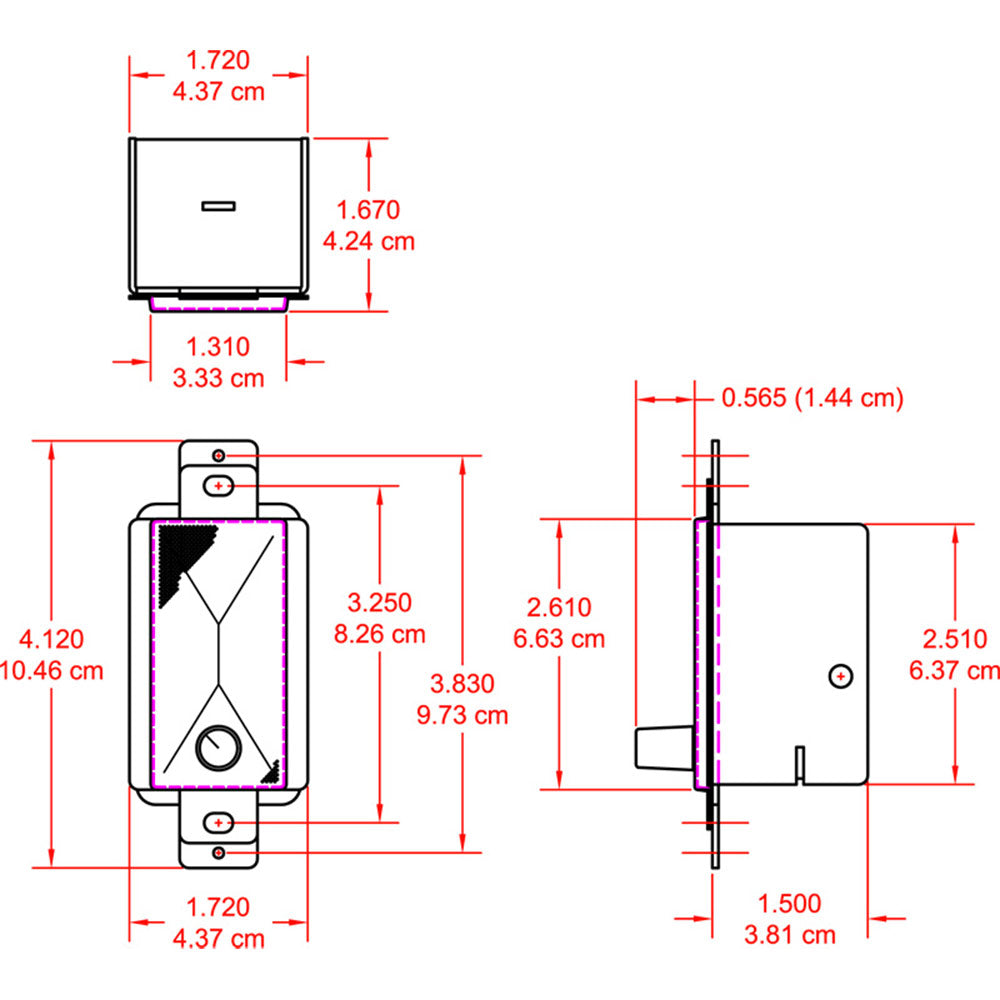 RDL DB-PSP1A Decora Mount Format-A Active Loudspeaker (Black)