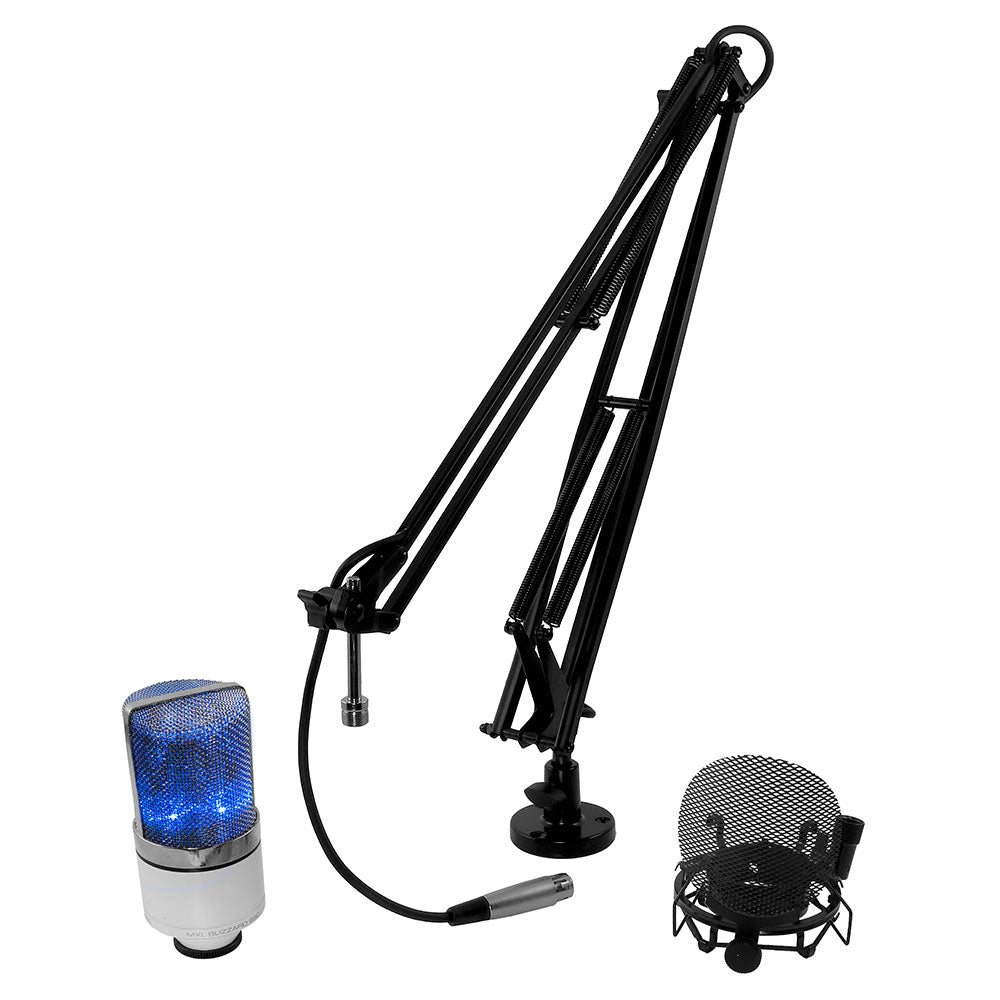 MXL OS1-BW Overstream Podcasting and Stream Microphone Bundle (with Blizzard)