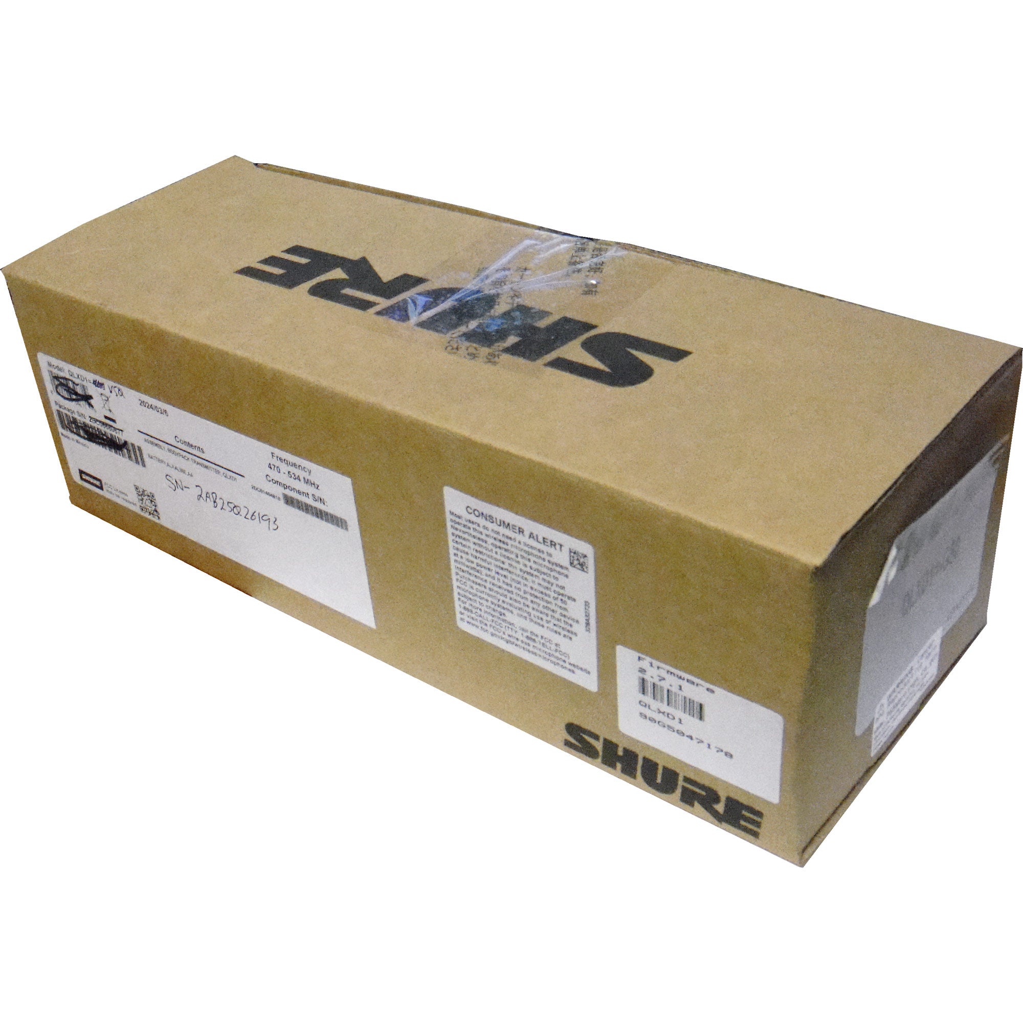 Shure QLXD1 Wireless Bodypack Transmitter (V50 Band - 174-216 MHz) - B-Stock 4