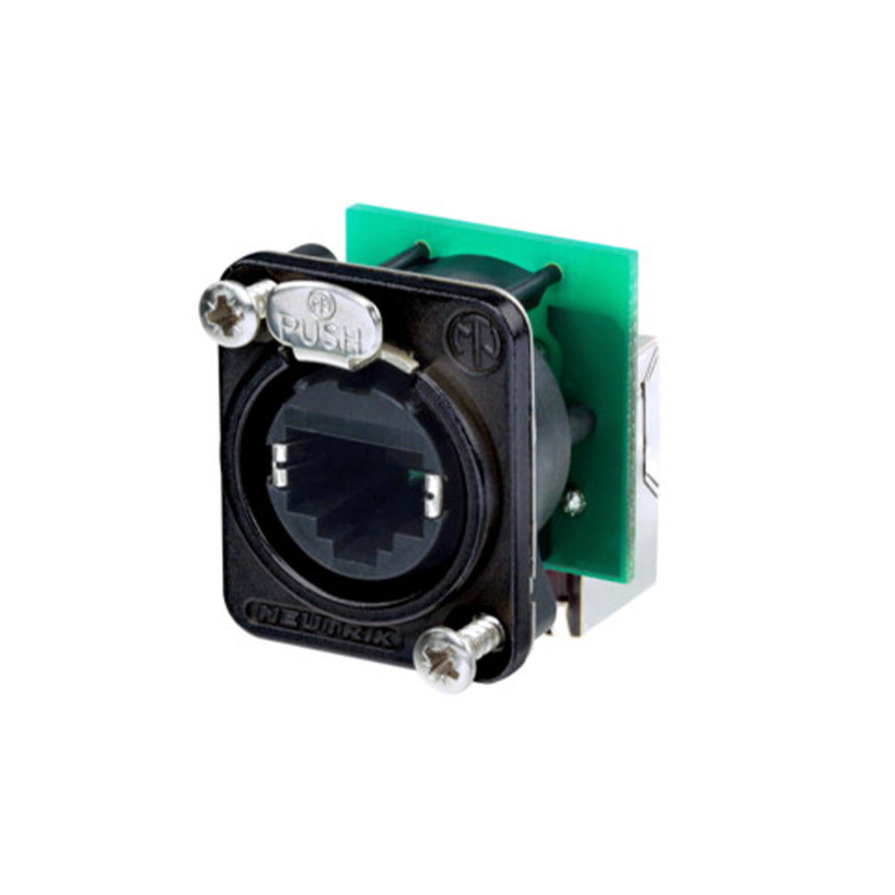 Neutrik NE8FDP-R-B - Right-Angle D-Series RJ45 Feed Thru Receptacle (Black)