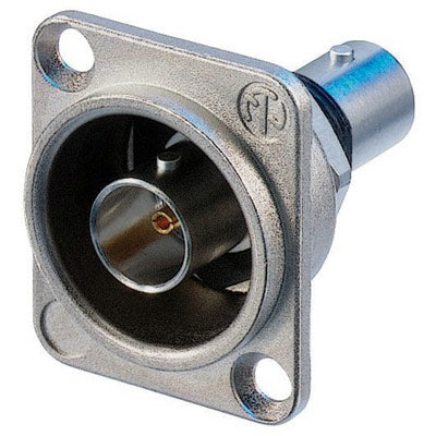 Neutrik NBB75DFI Receptacle - BNC - D Style - Feedthrough - Isolated - Nickel