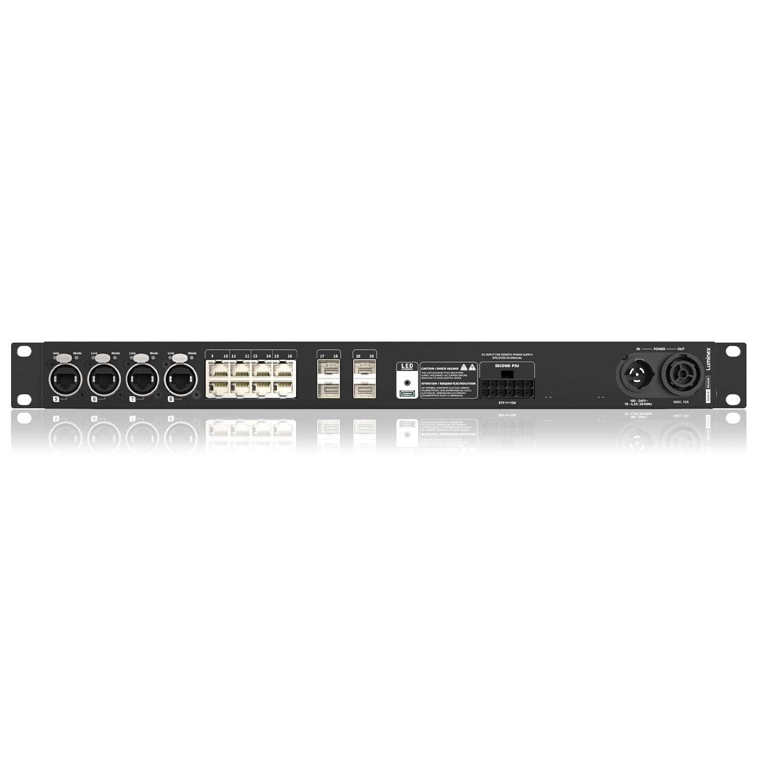 Luminex GigaCore 20t - 10GB Network Switch for AV Systems (16 x 1GB / 4 x 10GB / SFP+ / PoE++)
