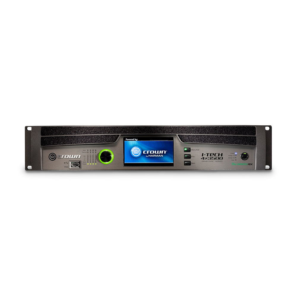 Crown I-Tech 4x3500HD - Four-Channel 4000W @ 4 Ohm Power Amplifier (Binding Post Version)