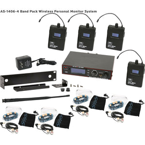 Galaxy Audio AS-1406 AnySpot Wireless In-Ear Monitoring System Band Pack with EB6 (M Band / 516-558 MHz)