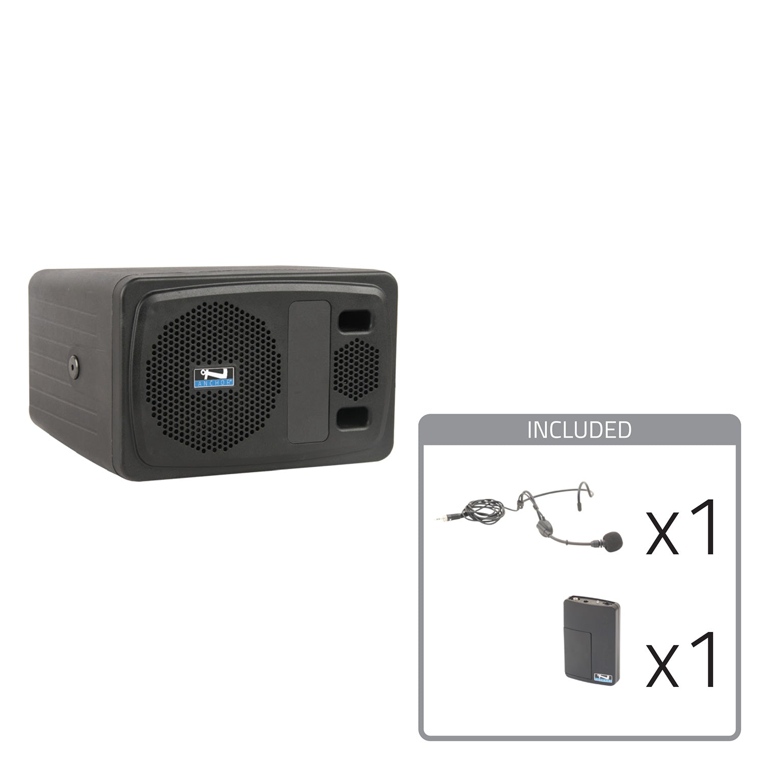 Anchor Audio AN-1000X+ - Portable Powered Monitor Speaker with Wireless Headset Microphone