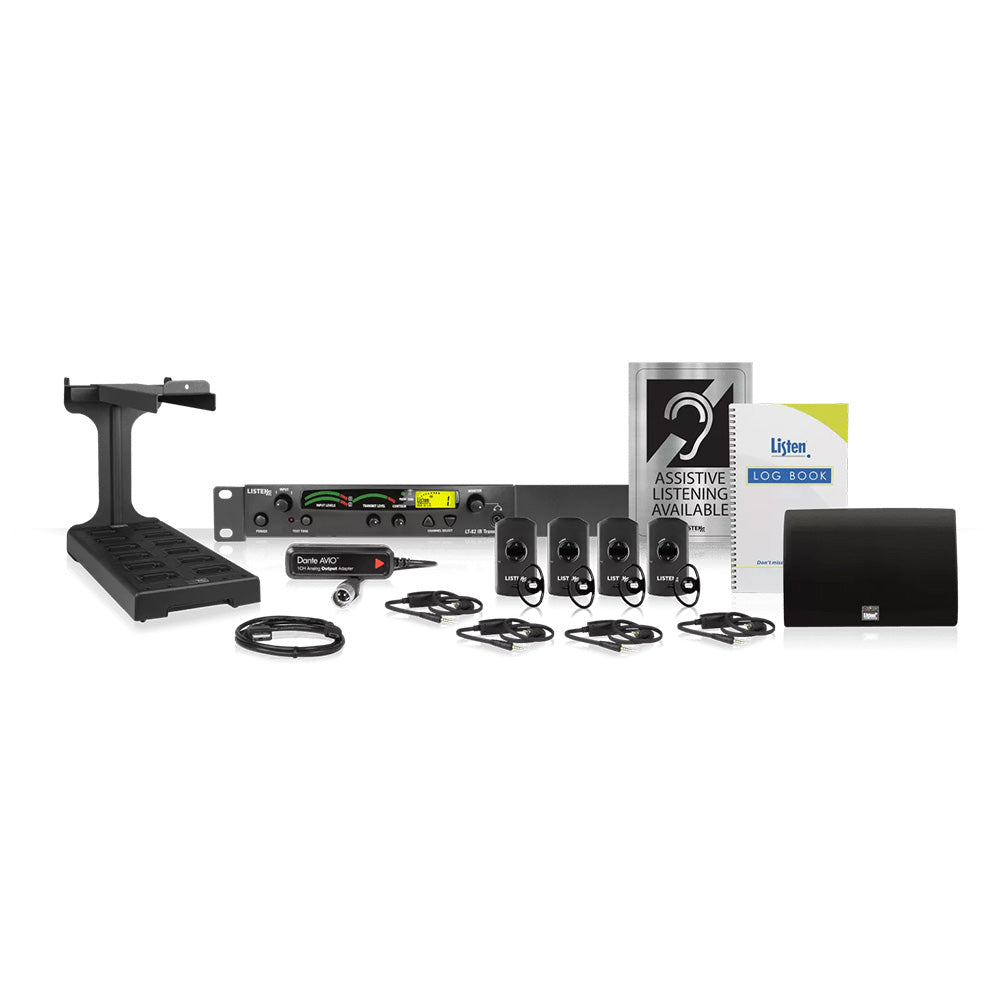 Listen Technologies LS-100-01-D - ListenIR iDSP Standard System with Dante (Gray Radiator)
