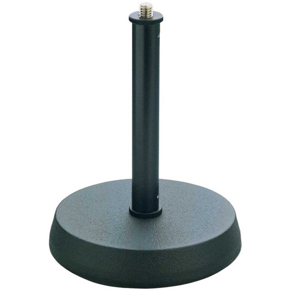 K + M 23220 Round Base Tabletop Microphone Base (Black)