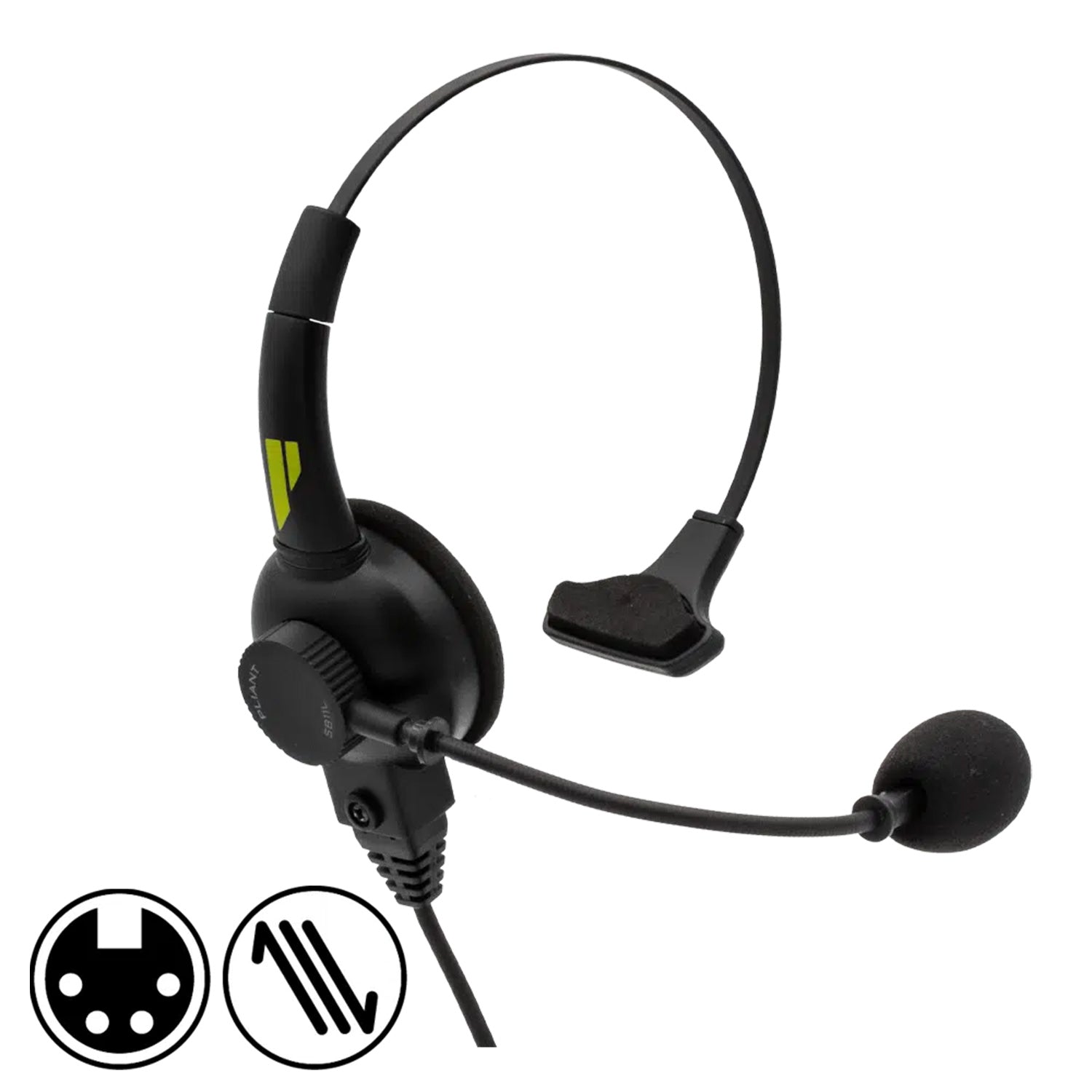 Pliant Technologies PHS-SB11L2-4F - SmartBoom LITE Single-Ear Dynamic Headset (XLR4F)