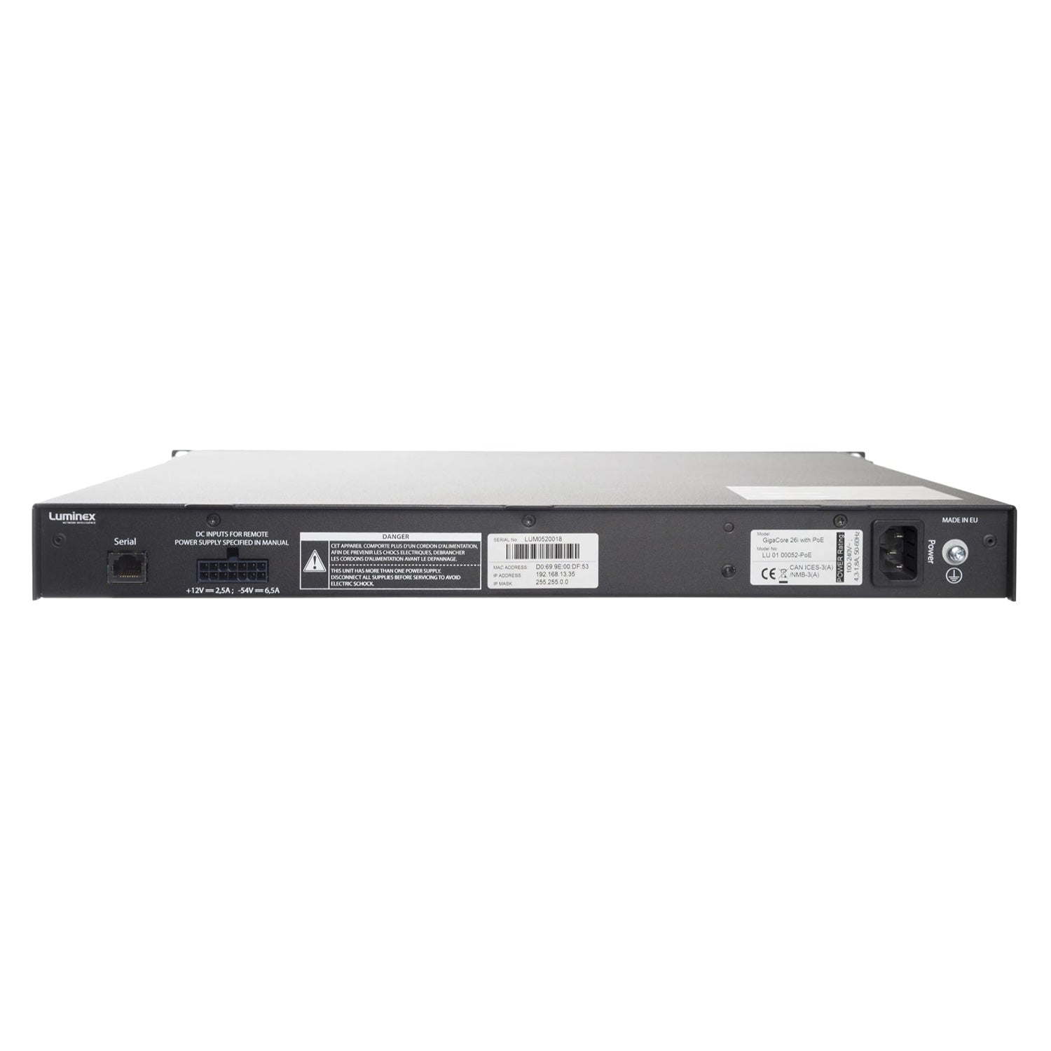 Luminex GigaCore 26i - 1GB Network Switch for AV Systems (24 x 1GB / 6 x SFP / PoE++)