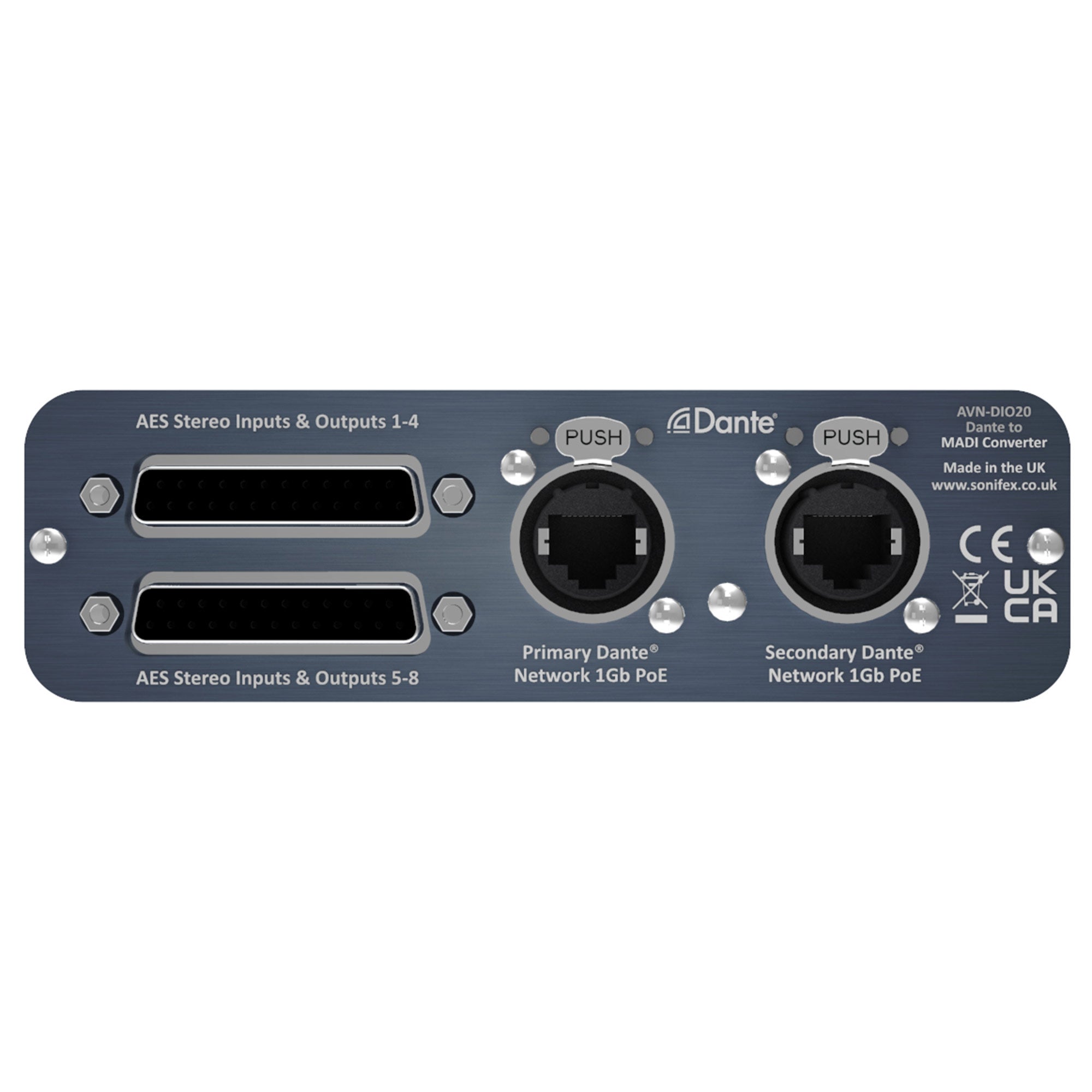 Sonifex AVN-DIO20 - 64-Channel Dante to MADI AES3 Converter