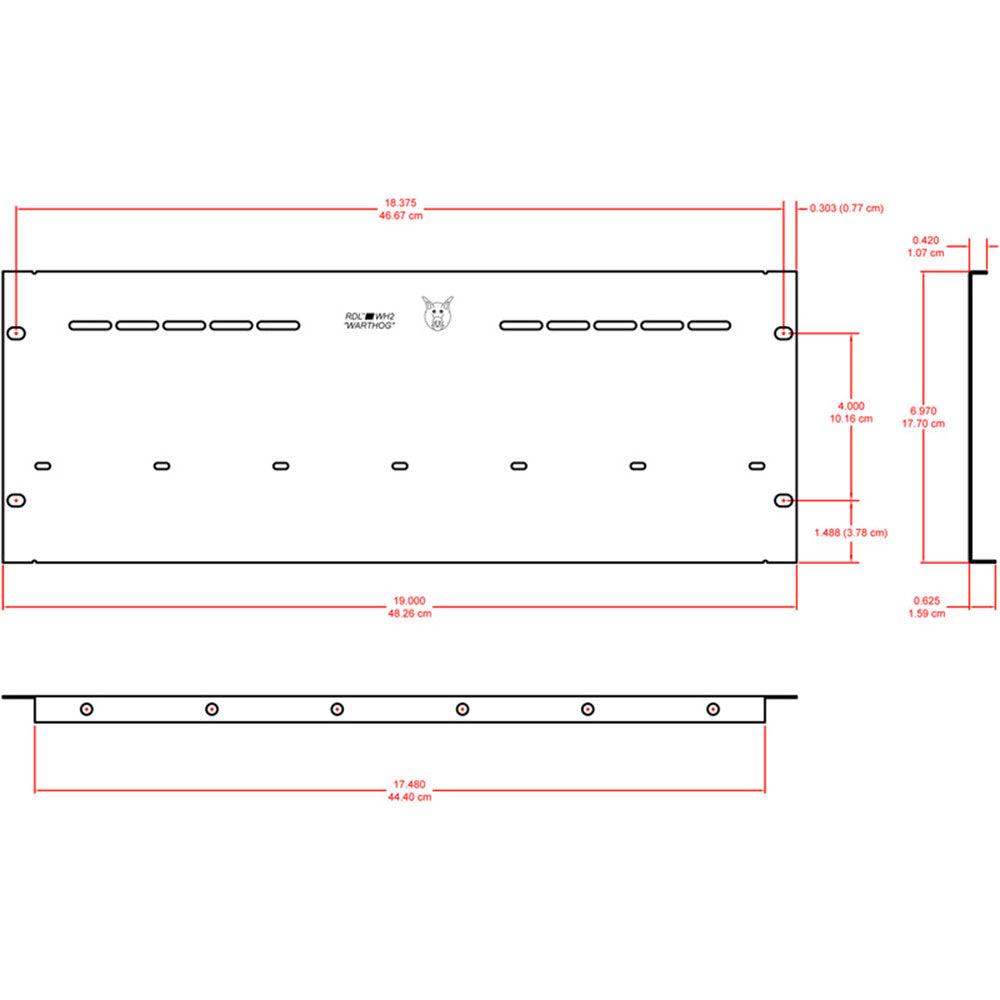 RDL WH2 Warthog Power Supply Mount - Rackmount