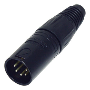 Neutrik NC5MX-B 5-Pin Male XLR Connector Black/Gold