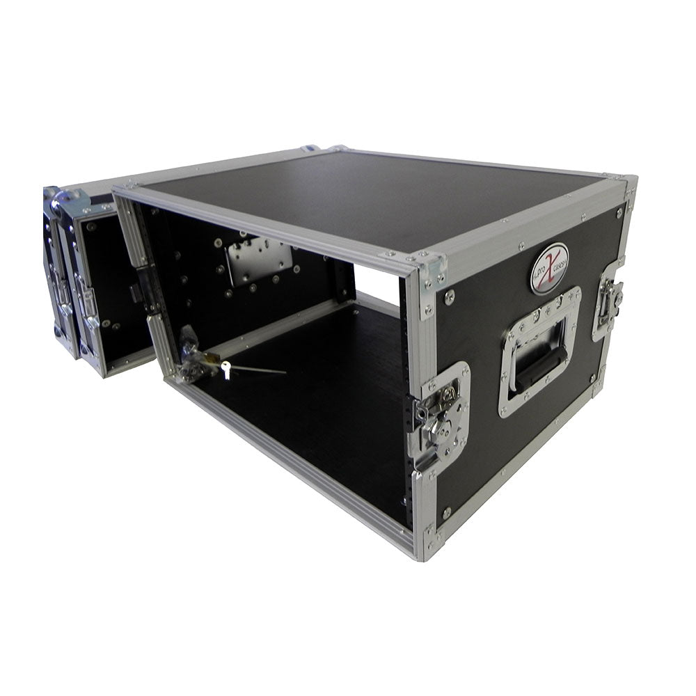 ProX X-8UE 8U Deluxe Effects Rack Case 14" Deep Rail to Rail