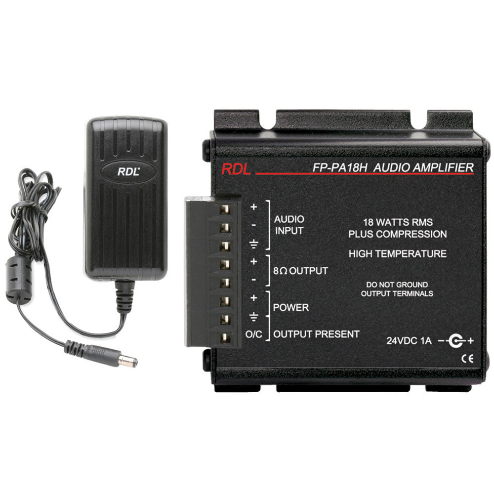 RDL FP-PA18H 18 Watt Mono Installation Power Amplifier (High Temp)