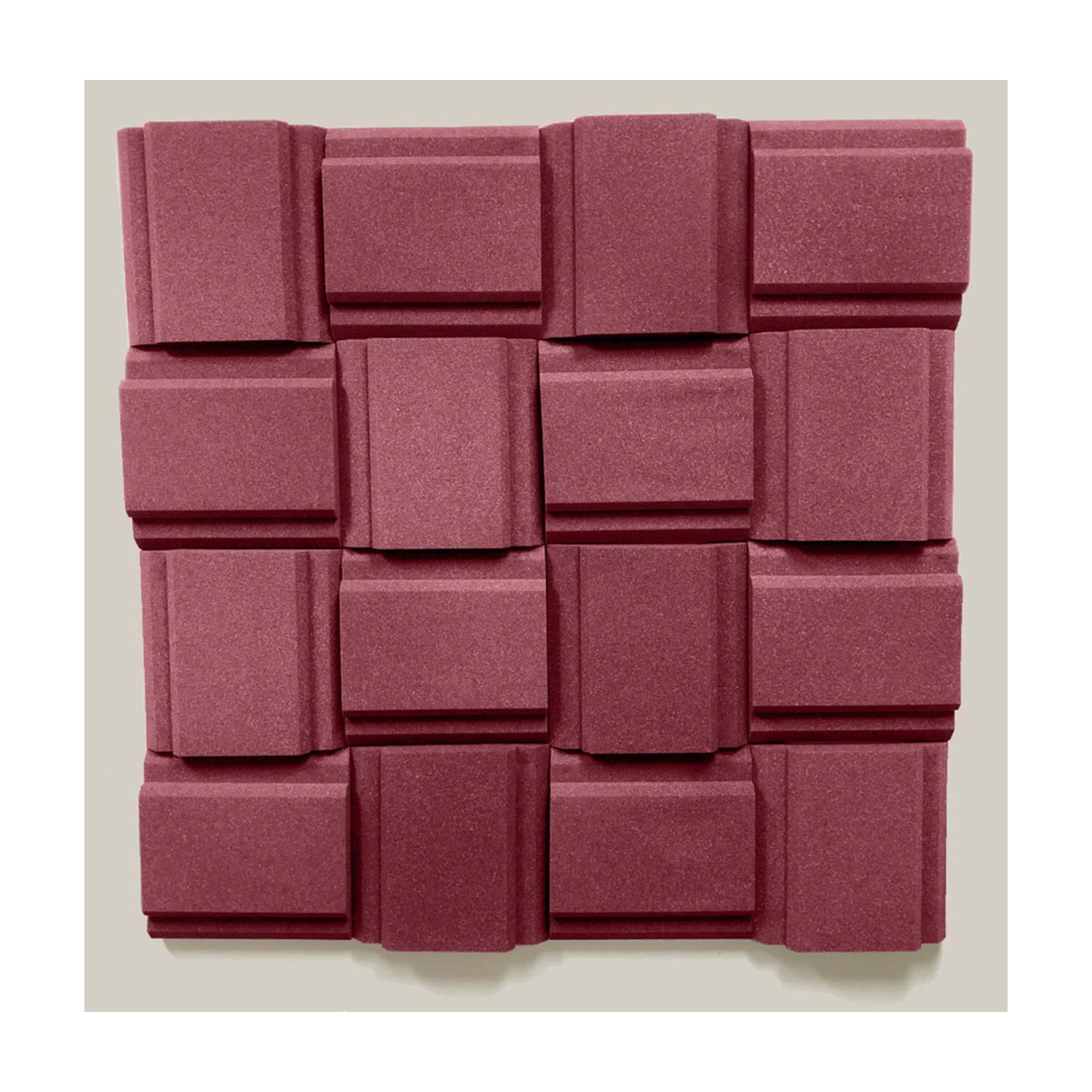 Auralex Studiofoam Royale Parquet - Acoustic Absorption Panels (Burgundy / Box of 16)