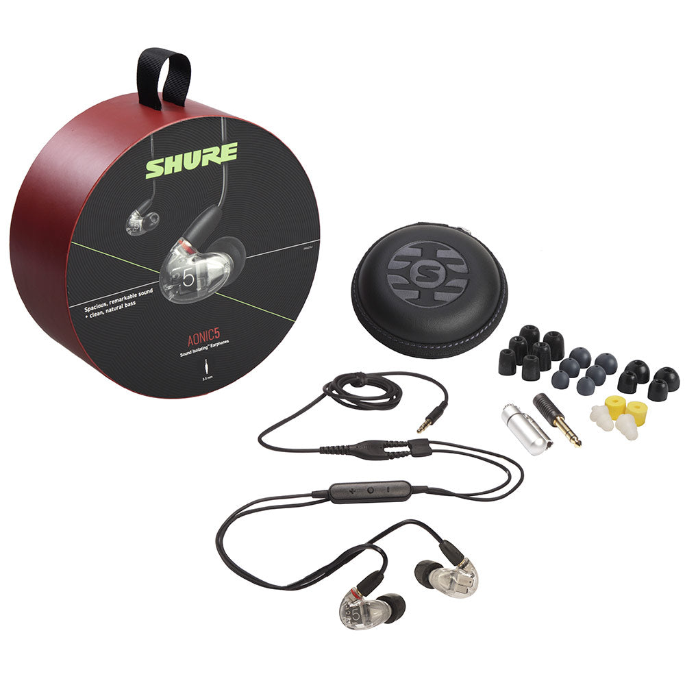 Shure SE53BA AIONIC 5 Sound Isolating Earphones with Universal Cable (Clear)