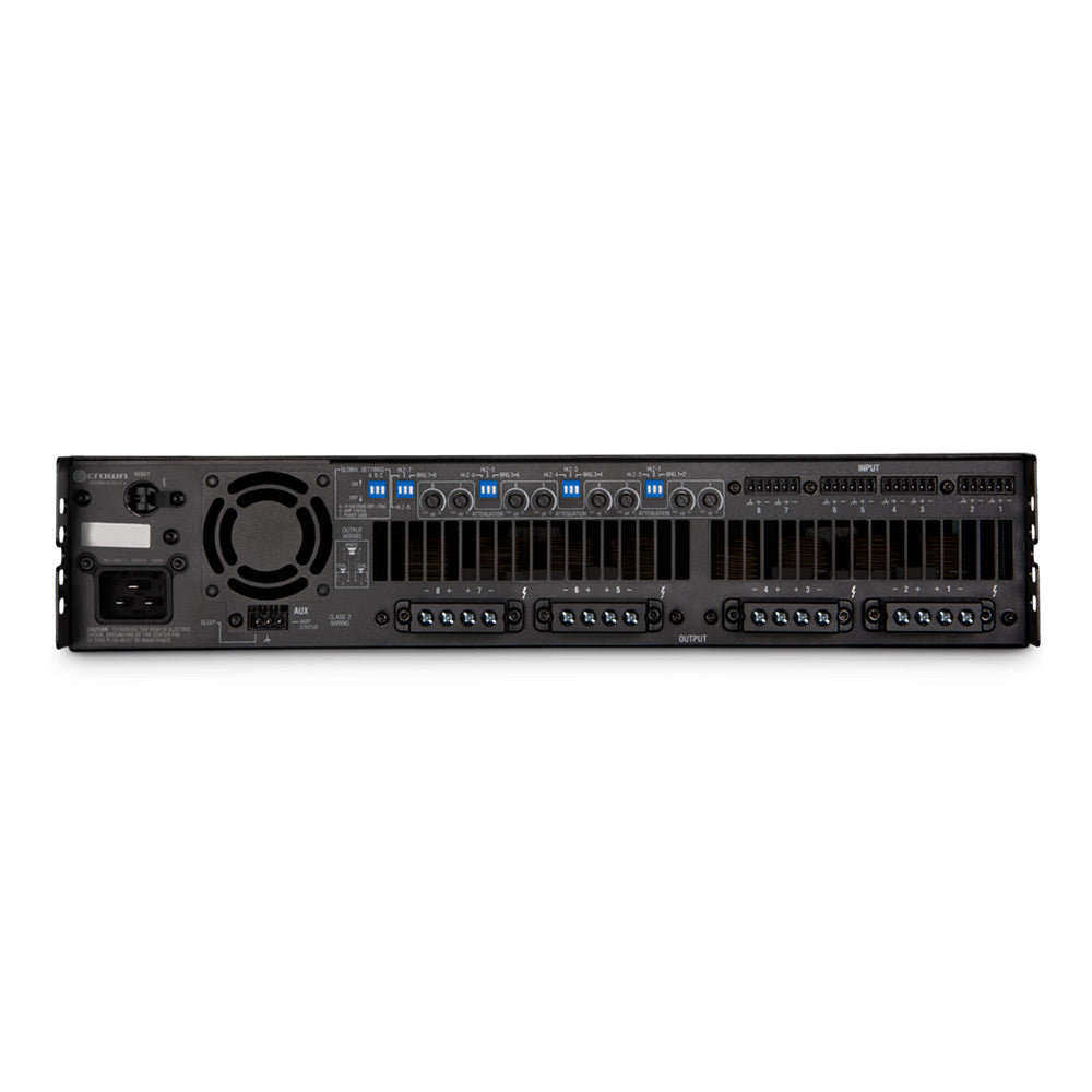 Crown DCi 8|600 Eight-Channel 600W @ 4 Ohm Analog Power Amplifier, 70V/100V
