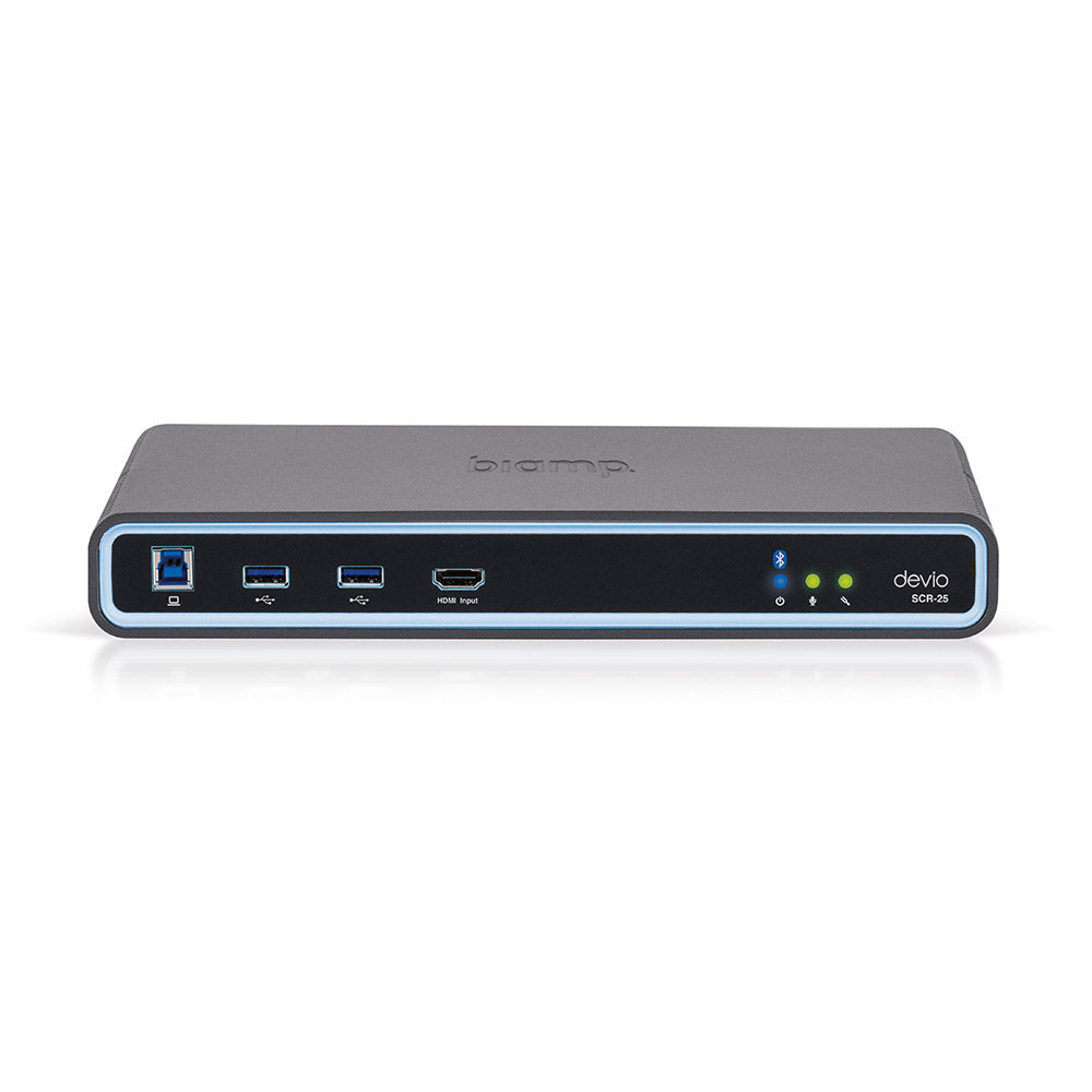 Biamp Devio Conference / Huddle Room Solution with SRC-25 Hub and TCM-XEX Black Ceiling Microphone