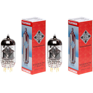 Telefunken ECC83-TK - 12AX7 Vacuum Tube with Balanced Triode (Matched Pair)