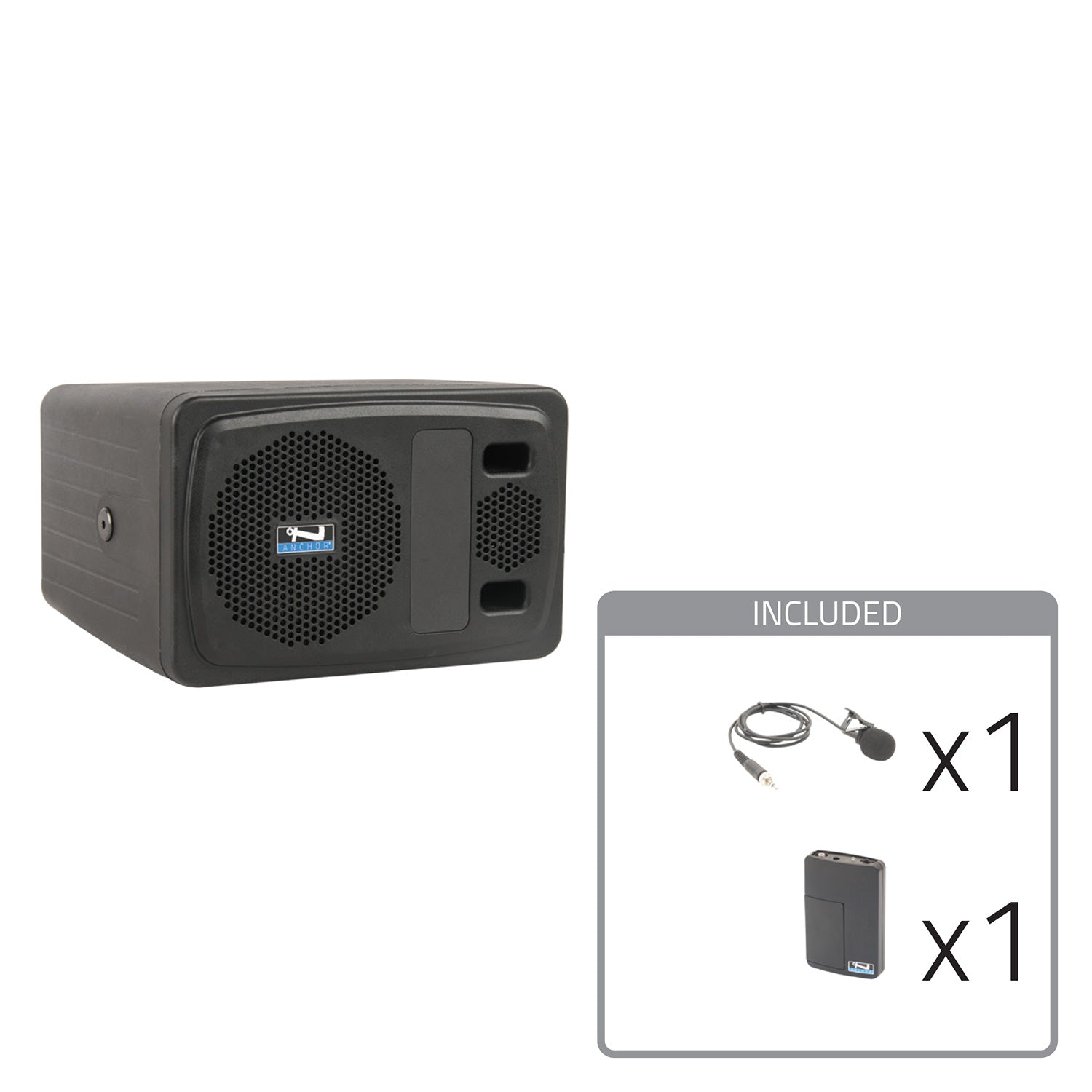 Anchor Audio AN-1000X+ - Portable Powered Monitor Speaker with Wireless Lapel Microphone