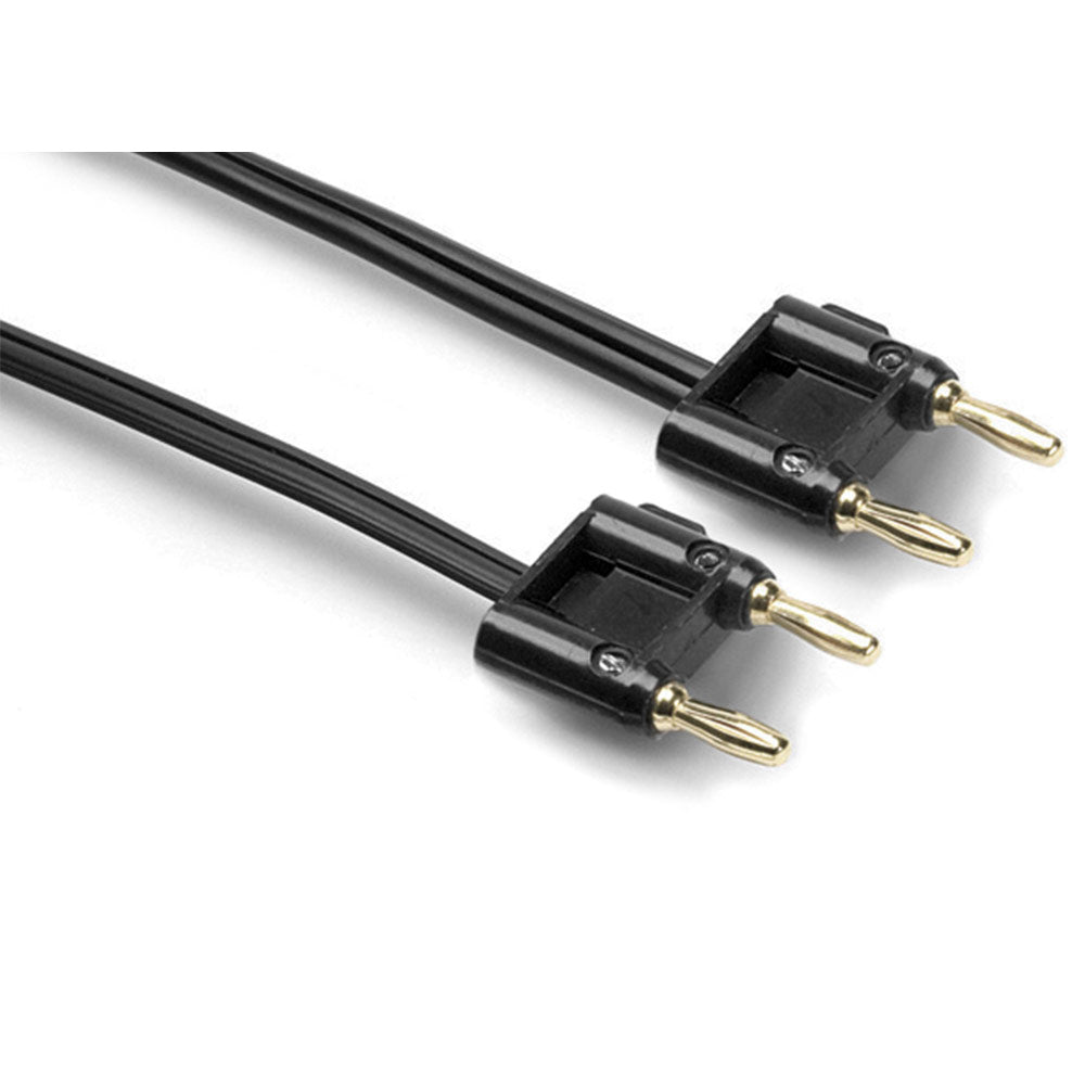 Hosa SKZ-603BB Speaker Cable, Hosa Dual Banana to Same, Black Zip, 3 feet