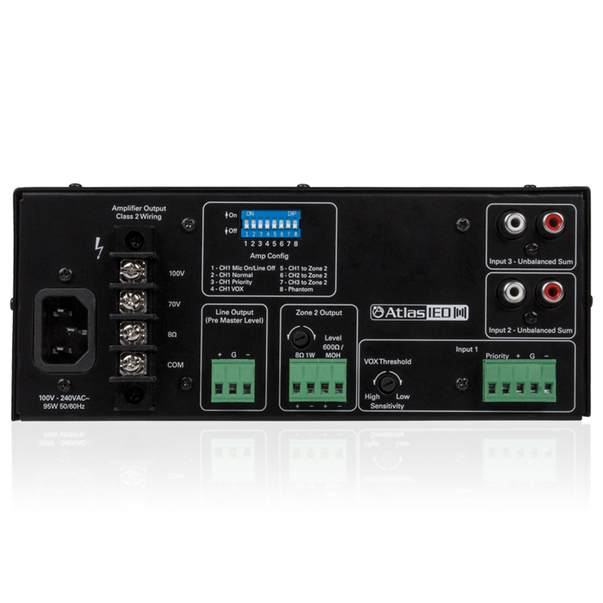 AtlasIED AA35G - 3-Input 35-Watt Multi-Load Mixer Amplifier