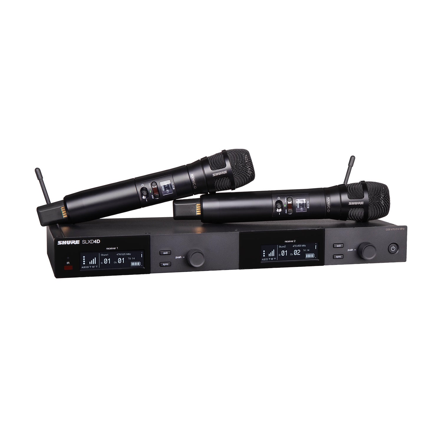 Shure SLXD24D/N8CB - Dual Handheld Wireless System with N8 (G58 Band / 470-514 MHz)
