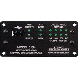 Studio Technologies Model 5154-02 Video Generator/Audio De-Embedder Module with Optical Input/Output
