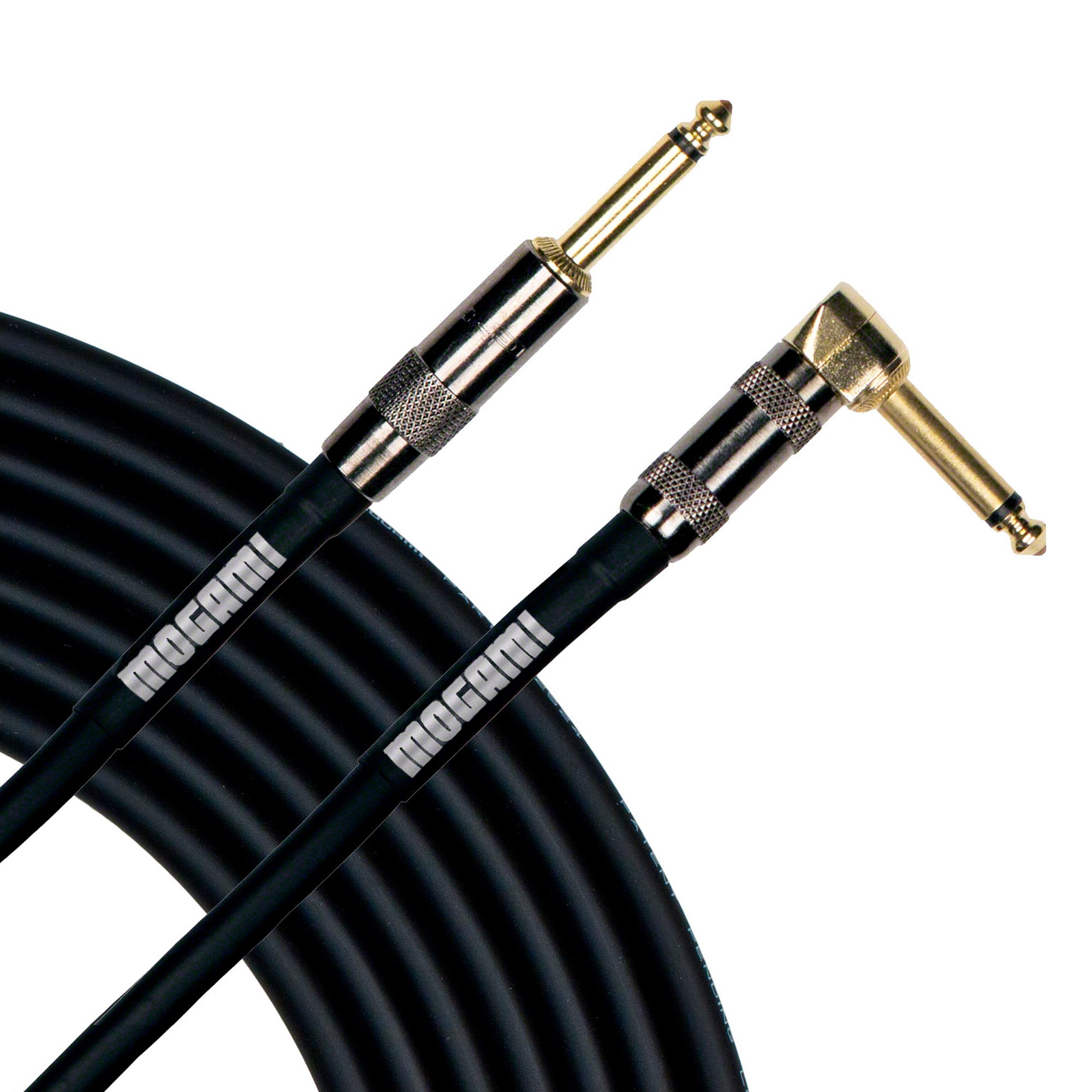 Mogami Platinum Series Instrument Cable (1/4 Inch Right Angle to 1/4 Inch, 6 Foot)