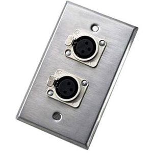 Neutrik 203F Wallplate Dual Female XLR Receptacle