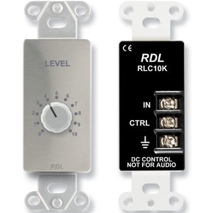 RDL DS-RLC10KM Remote Level Control - 0 to 10K Ohm with Muting (Stainless)