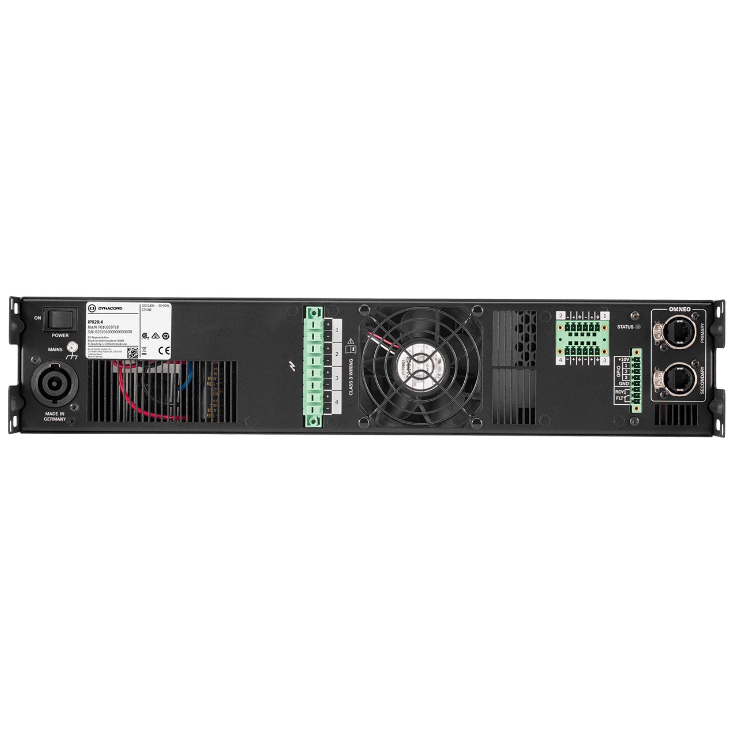 Dynacord IPX20:4 - 4 x 5000W Multi-Channel Install Power Amplifier