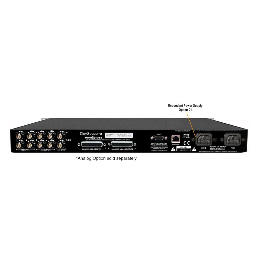 DaySequerra Mono2Stereo Intelligent DTS Neural Mono to Stereo Broadcast Audio Converter