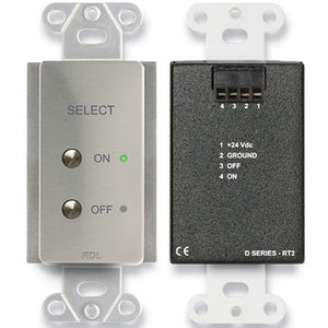 RDL DS-RT2 Remote Control Selector Plate (Stainless) - Custom Engraving Option