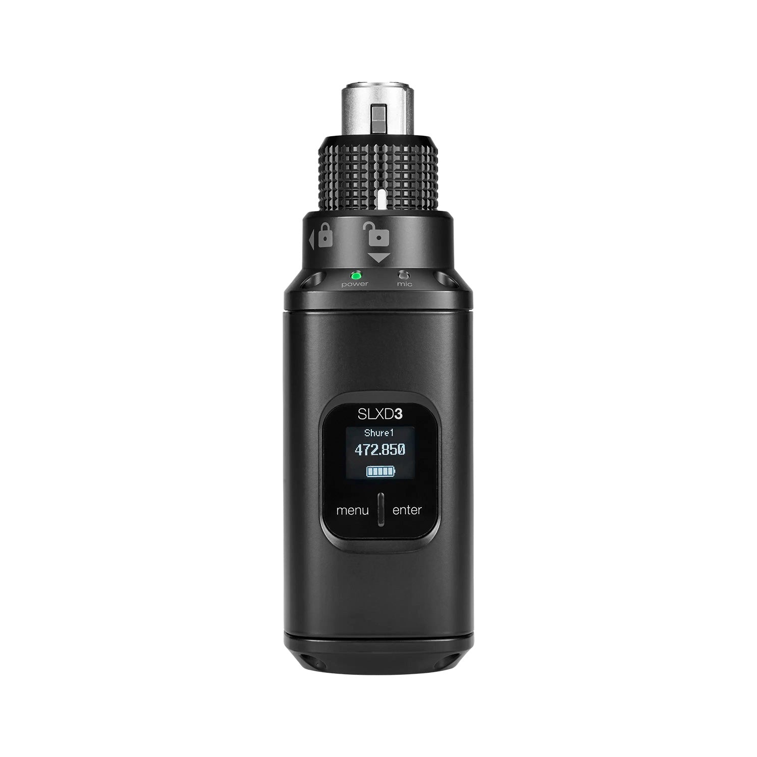 Shure SLXD3 - Plug-On Digital Wireless Transmitter With XLR Connector (J52 Band / 558-616 MHz)
