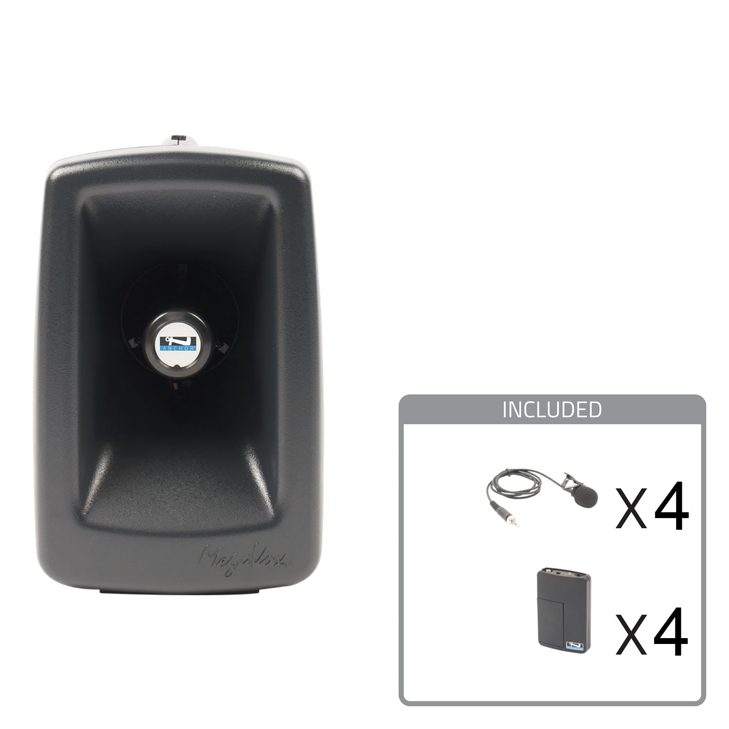 Anchor Audio Megavox 2 System 4 - Portable Speaker Package with 4x Wireless Lapel Mics