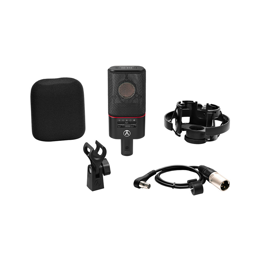 Austrian Audio OC818 Studio Set - Large-Diaphragm Condenser Microphone with Multiple Polar Patterns (Black)