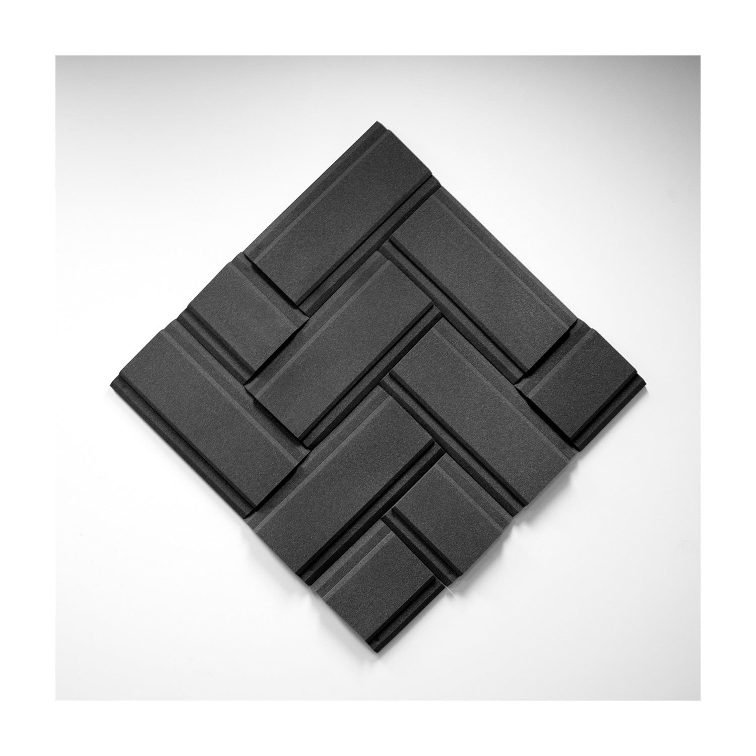 Auralex Studiofoam Royale Herringbone - Acoustic Absorption Panels (Charcoal / Box of 16)