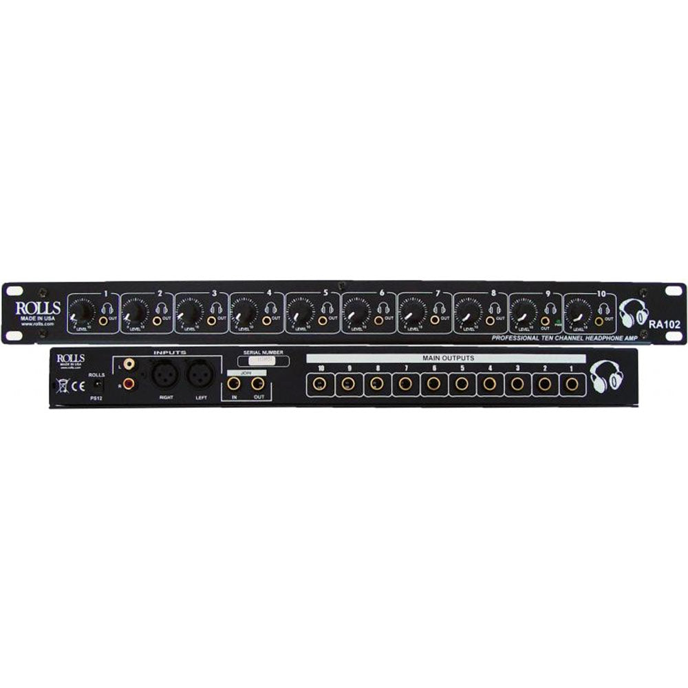 Rolls RA102 10-Channel Expandable Headphone Amplifier