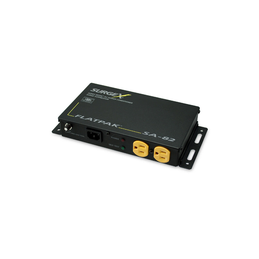 SurgeX SA-82 FlatPak 2-Outlet Power Unit with Series Mode Protection