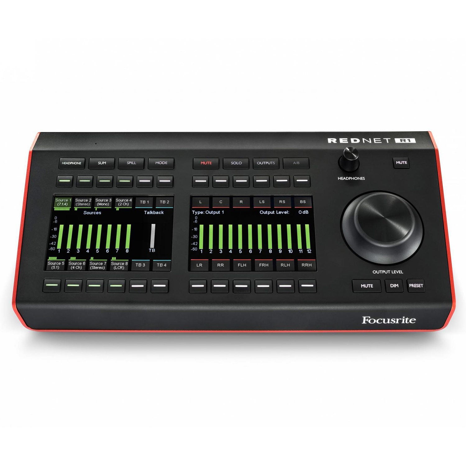 Focusrite RedNet R1 Dante, Pro Tools | HD and Thunderbolt Interface System with Monitor Controller
