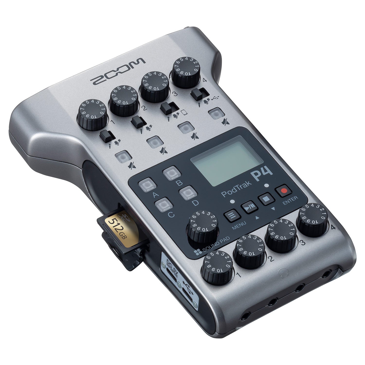 Zoom PodTrak P4 - Portable Podcasting Studio and Recorder